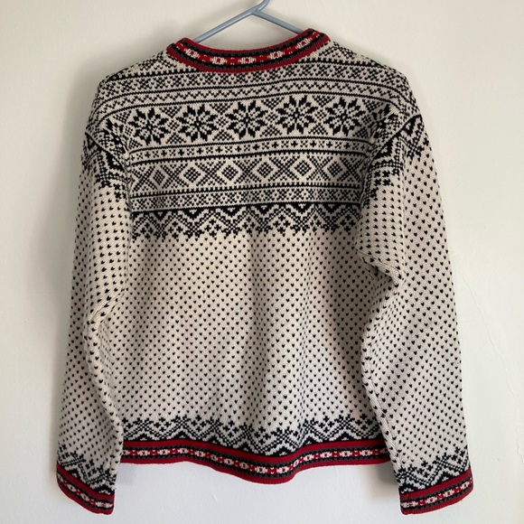 Vintage LL Bean Fair Isle Nordic Wool Sweater Size Small Made in USA - Picture 4 of 4